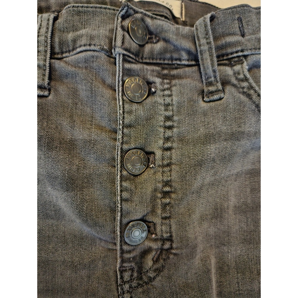 MADEWELL Womens Size 28 Black Stretch Denim 10" High Rise Skinny Jeans 29x26 - Picture 15 of 16